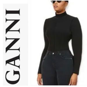 Ganni • Lightweight Jersey High Neck Top Size 36 - US 4